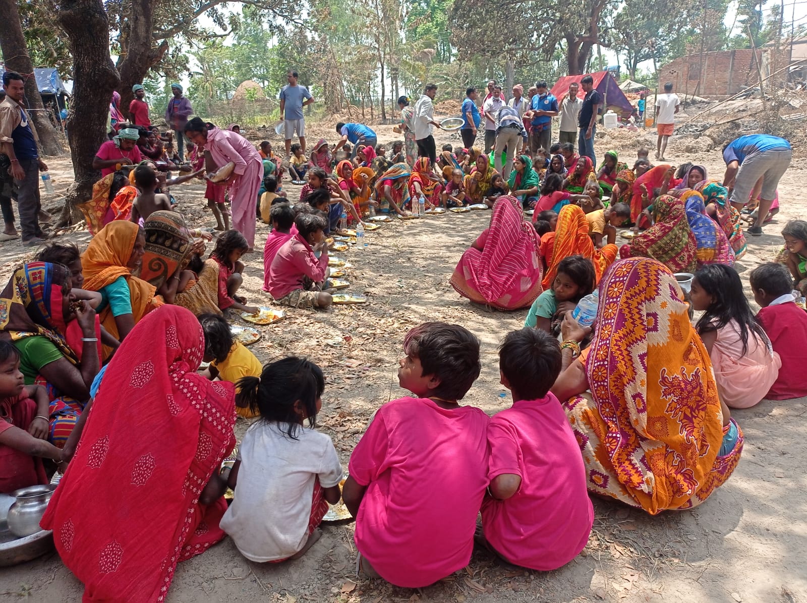 Mass peace dinner for those affected by the fire at Mahdeva Chimti in Saptari!